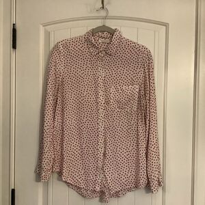 Beach Lunch Lounge Red Floral Blouse‎ 💕🤍🧡